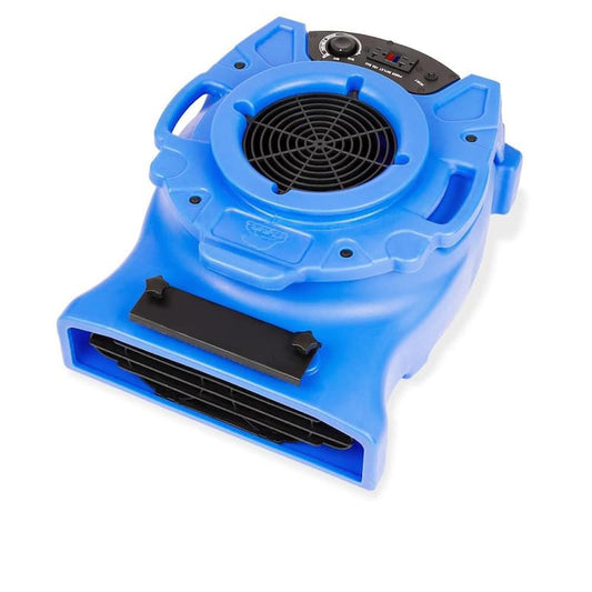 1/4 HP Low Profile Blue Air Mover Blower Fan for Water Damage Restoration Carpet Dryer Floor