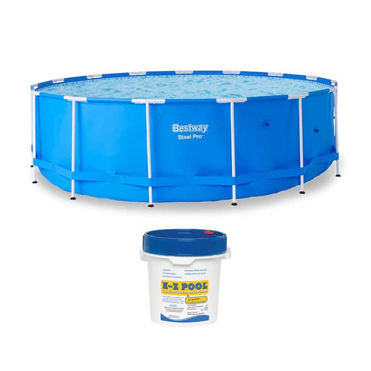 15 ft. x 48 in. Round Steel Pro Frame Above Ground Swimming Pool (No Pump)