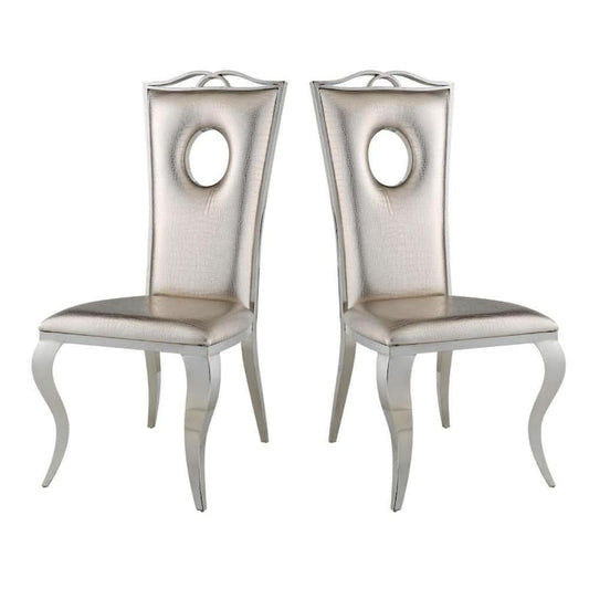 Zav Gray Velvet Tufted Parson Style Dining Chair (Set of 2)